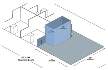 Example Of A Trade Show Peninsula Booth Design